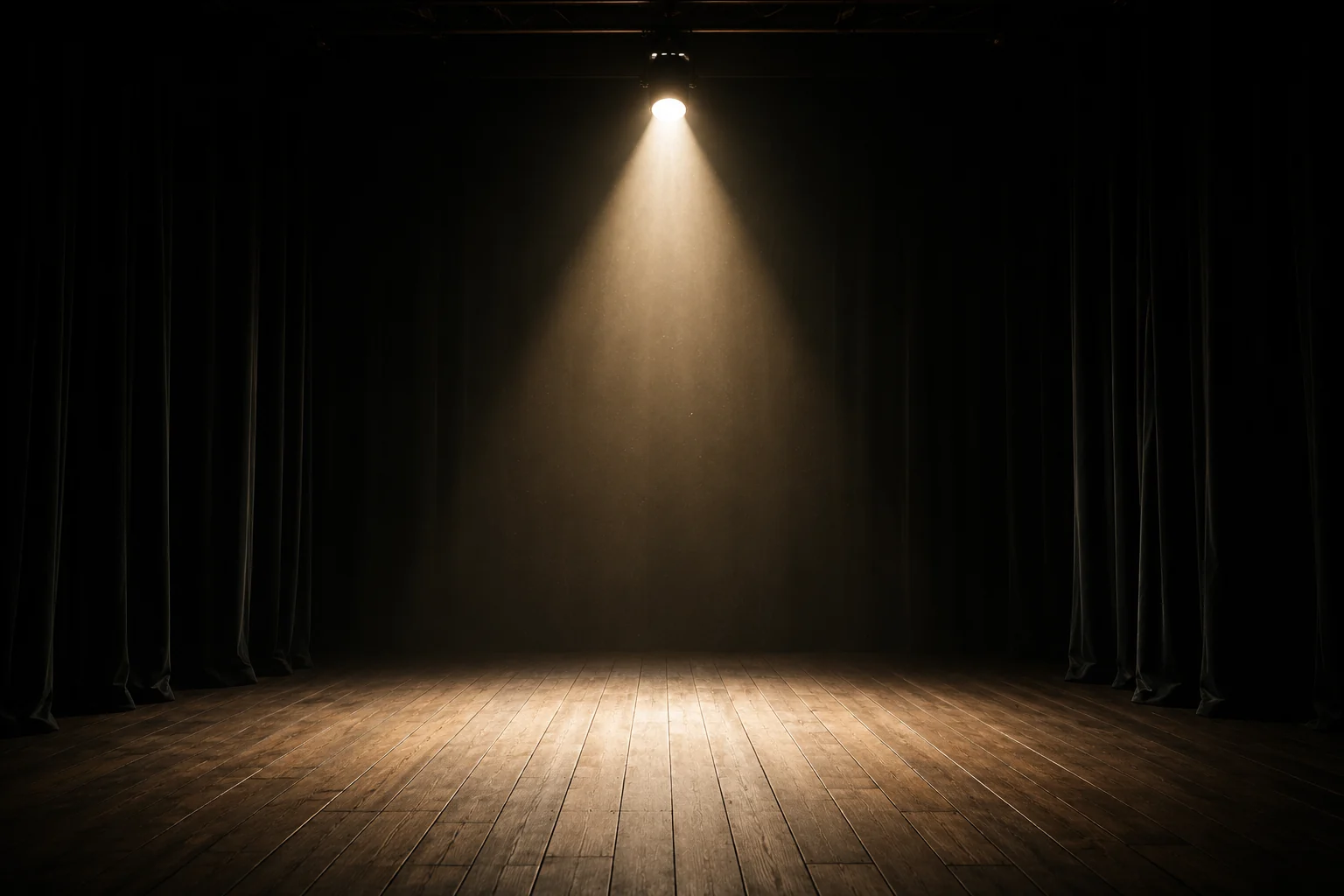 Leere Bühne im Spotlight